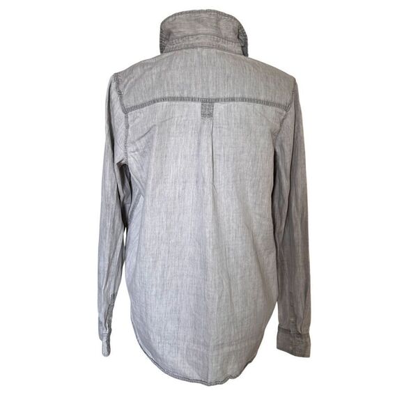 Levi’s Essential Light Grey Denim Button Down Shirt Red Tag Sz Medium - Picture 7 of 7